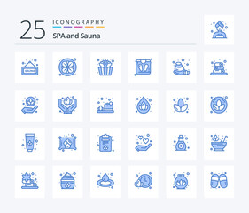Sauna 25 Blue Color icon pack including towels. nature. sauna. sauna. sauna