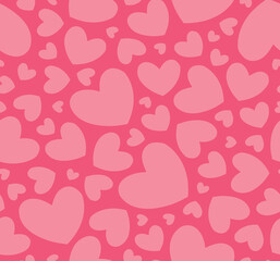 Hand drawn hearts seamless pattern great for Valentine's Day, Weddings, Mother's Day background