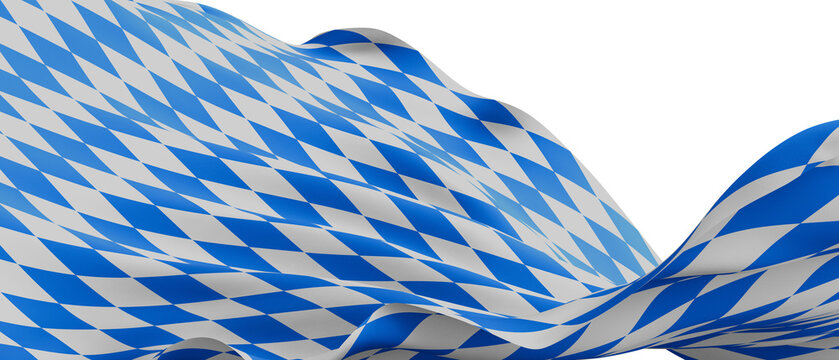 bavarian flag wide panorama oktoberfest background with white blue bavaria isolated white background