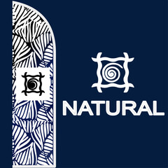 abstrak logo with classic,etnic and natural design