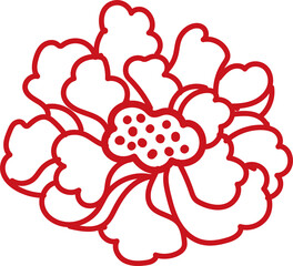 Ancient Chinese Retro Pattern botanic garden flower