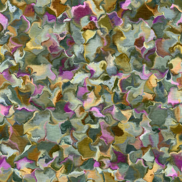 Camouflage wavy marble seamless pattern. Gradient blur for camo bohemian backdrop. Textured vintage wallpaper. © Leah