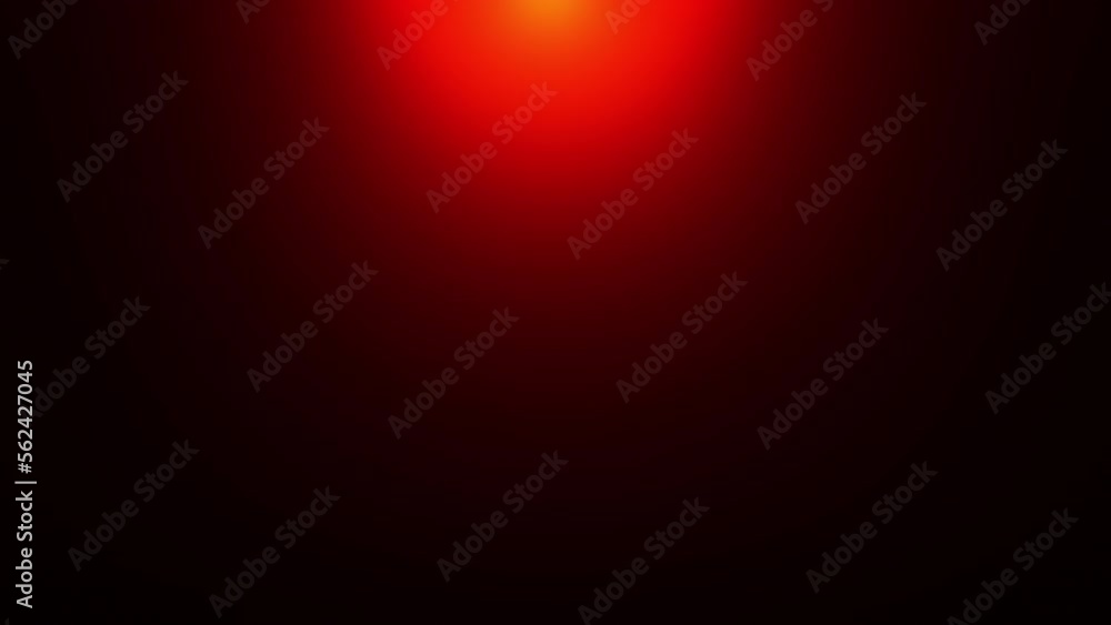 Poster loop top center orange red flare light animation art on black abstract background for screen project