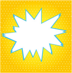 Comic speech bubble vector illustration on yellow background