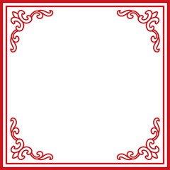 Ancient Chinese Retro Pattern spiral curve cross chain frame