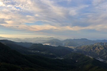 mountains and clouds