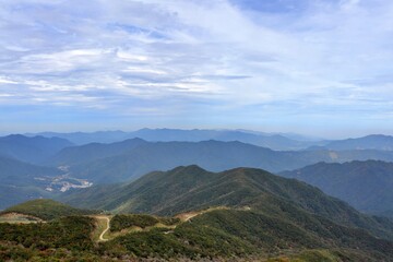 view of the mountains