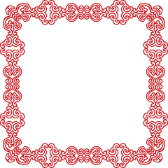 Ancient Chinese Retro Pattern spiral curve cross frame line