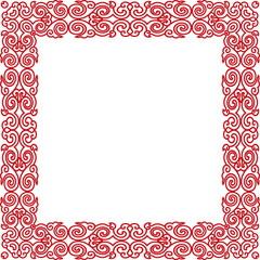 Ancient Chinese Retro Pattern spiral curve cross frame line