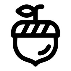 Acorn Line icon vector design and illustration template