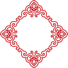 Ancient Chinese Retro Pattern spiral curve cross chain frame line