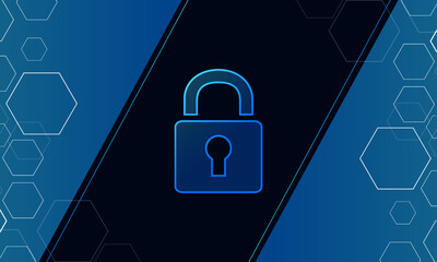 Cyber security technology concept , Shield With Keyhole icon on circuit board , personal data ,	
