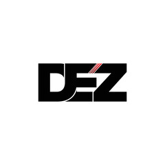 DEZ letter monogram logo design vector