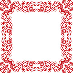 Ancient Chinese Retro Pattern spiral curve cross frame line