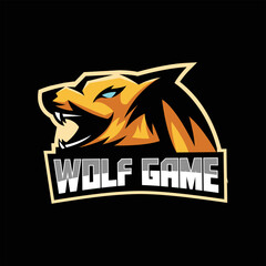 Mascot wolf gaming logo