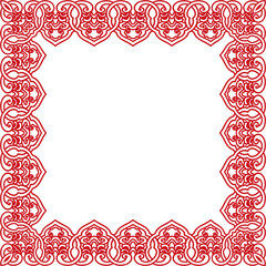 Ancient Chinese Retro Pattern botanic garden spiral curve cross chain frame