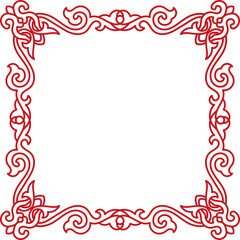 Ancient Chinese Retro Pattern spiral curve cross frame line