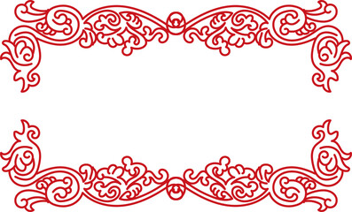 Ancient Chinese Retro Pattern spiral curve cross frame line