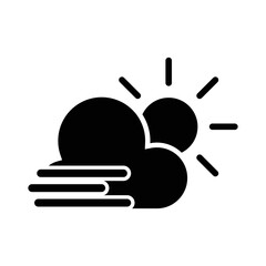 Fog day icon vector design template