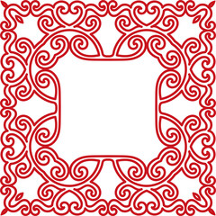 Ancient Chinese Retro Pattern spiral curve cross frame chain line