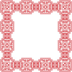 Ancient Chinese Retro Pattern geoemtry spiral cross tracery flower frame