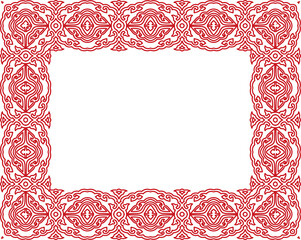 Ancient Chinese Retro Pattern spiral curve cross frame chain line