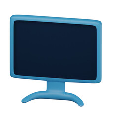 3D Monitor Display Illustration