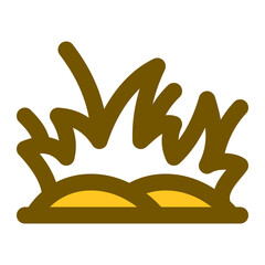 Grass Yellow Style Icon vector design and illustration template