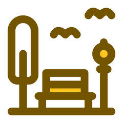 Park line style icon vector design and illustration template