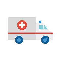 Ambulance emergency car. Emergency Help service. Vector illustration