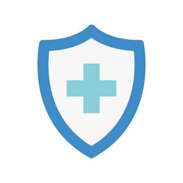 Medic shield icon. Health insurance. Virus protection. Health care concept.