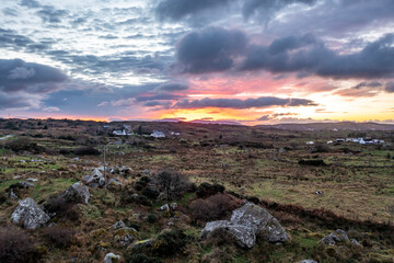 Beautiful sunset in Clooney by Portnoo in County Donegal.