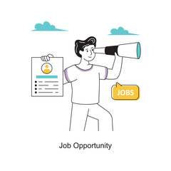 Job Opportunity Flat Style Design Vector illustration. Stock illustration