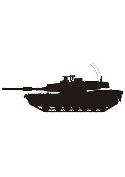 US Army M1A2 tank silhouette アメリカ 現代 戦車