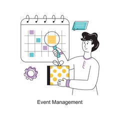 Event Management Flat Style Design Vector illustration. Stock illustration