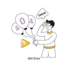 404 Error Flat Style Design Vector illustration. Stock illustration