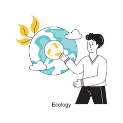 Ecology Flat Style Design Vector illustration. Stock illustration