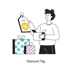 Discount tag Flat Style Design Vector illustration. Stock illustration