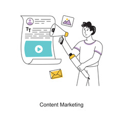 Content Marketing Flat Style Design Vector illustration. Stock illustration