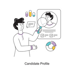 Candidate Profile  Flat Style Design Vector illustration. Stock illustration