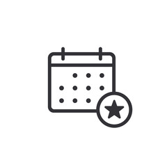 Calendar symbol. Calendar vector icon. Tear-off calendar. Time management. Holidays icon. Deadline icon. Tear-off calendar. Schedule. Vacation sign. Solemn date. Ui elements. Planning. Main event.