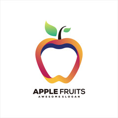 apple fruit gradient logo
