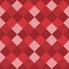 Seamless tartan plaid pattern in red tone.