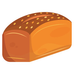 Isolated colored bread Bakery product Vector