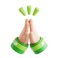 3d hands prayer icon