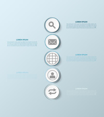 Business Infographic. Timeline infographics design vector. Abstract infographics options template. Vector illustration. Business concept with 5 options, steps, or processes.