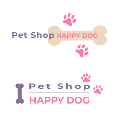 Fototapeta na wymiar Design for a pet store. Logo for the store.