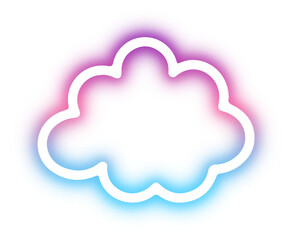 Collection of cloud neon