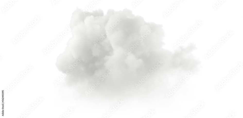 Wall mural puffy fluffy soft ozone condensation cut out transparent background 3d rendering png file