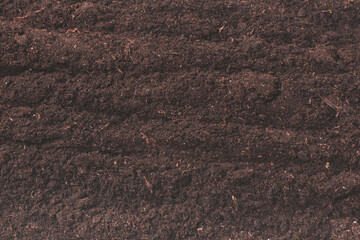 Soil for plant isolated on white background.